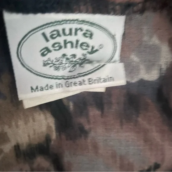 Vintage Laura Ashley floral wool long sleeve dress size 8